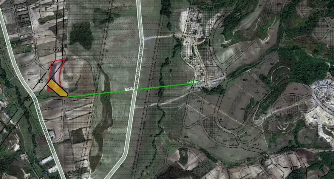 For sale, land opposite the Emlak Konut project and directly on the Istanbul Canal in Arnavutkoy, Dursunköy. | L219