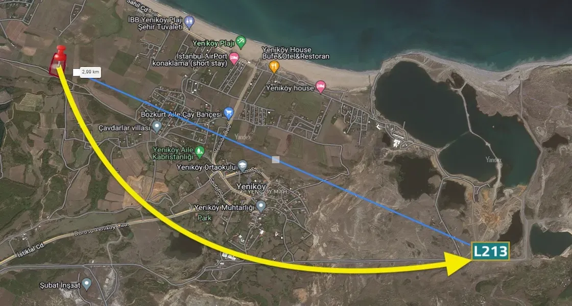 Land for sale in Arnavutköy – Yeniköy, located near Istanbul Airport and Kanal Istanbul | L213