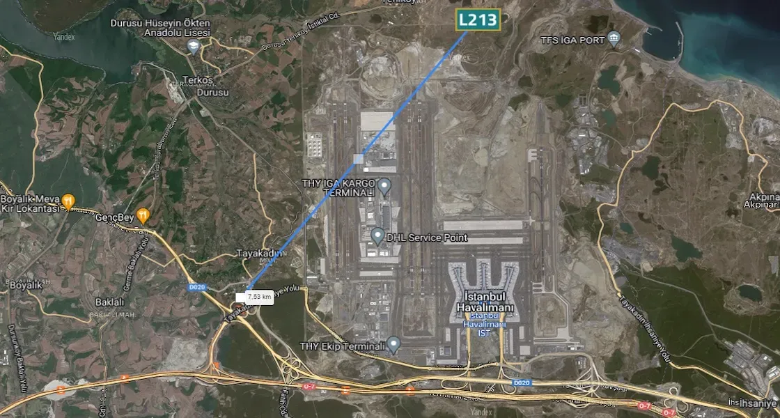 Land for sale in Arnavutköy – Yeniköy, located near Istanbul Airport and Kanal Istanbul | L213