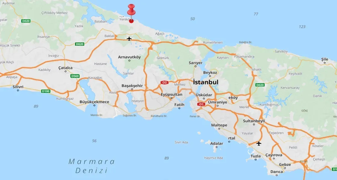 Land for sale in Arnavutköy – Yeniköy, located near Istanbul Airport and Kanal Istanbul | L213