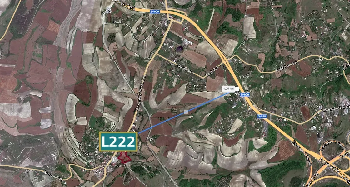 Tourist-commercial land with a license for sale in Arnavutkoy, in Baklalı | L222